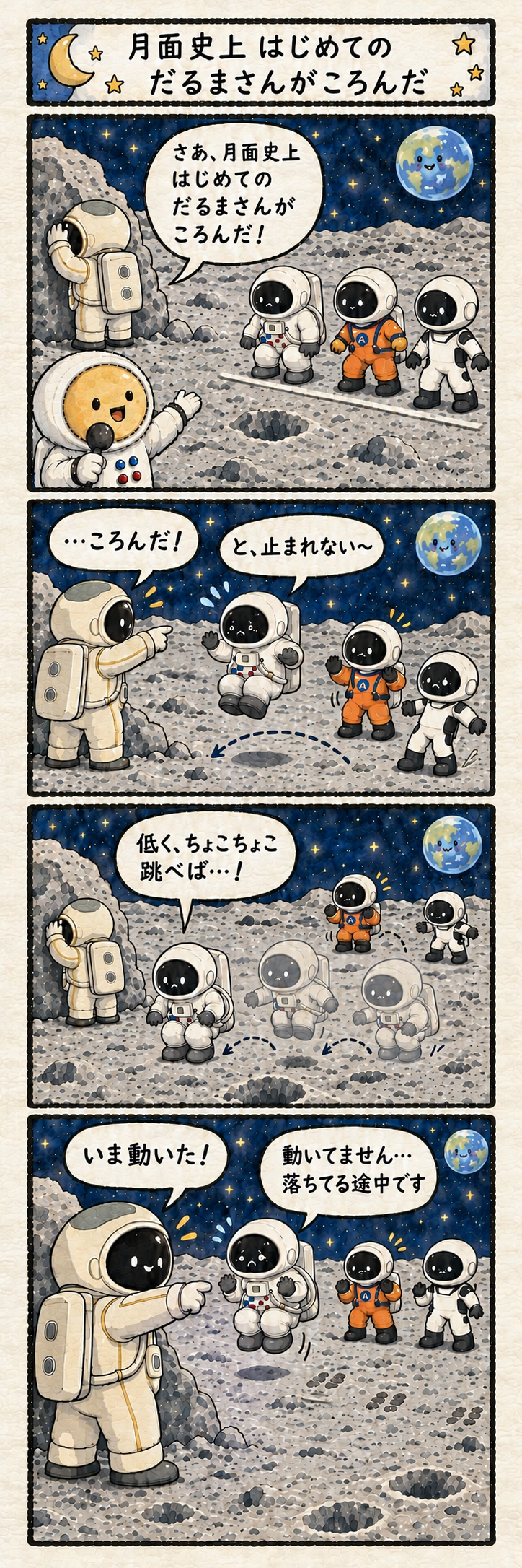 だるまさんがころんだの4コマ漫画の導入
