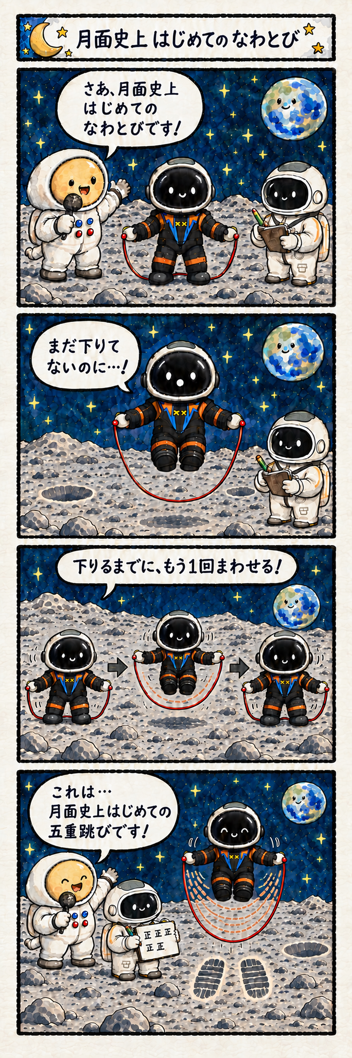 なわとびの4コマ漫画の導入